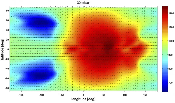 Surface temperature on HDb (Image: NASA)