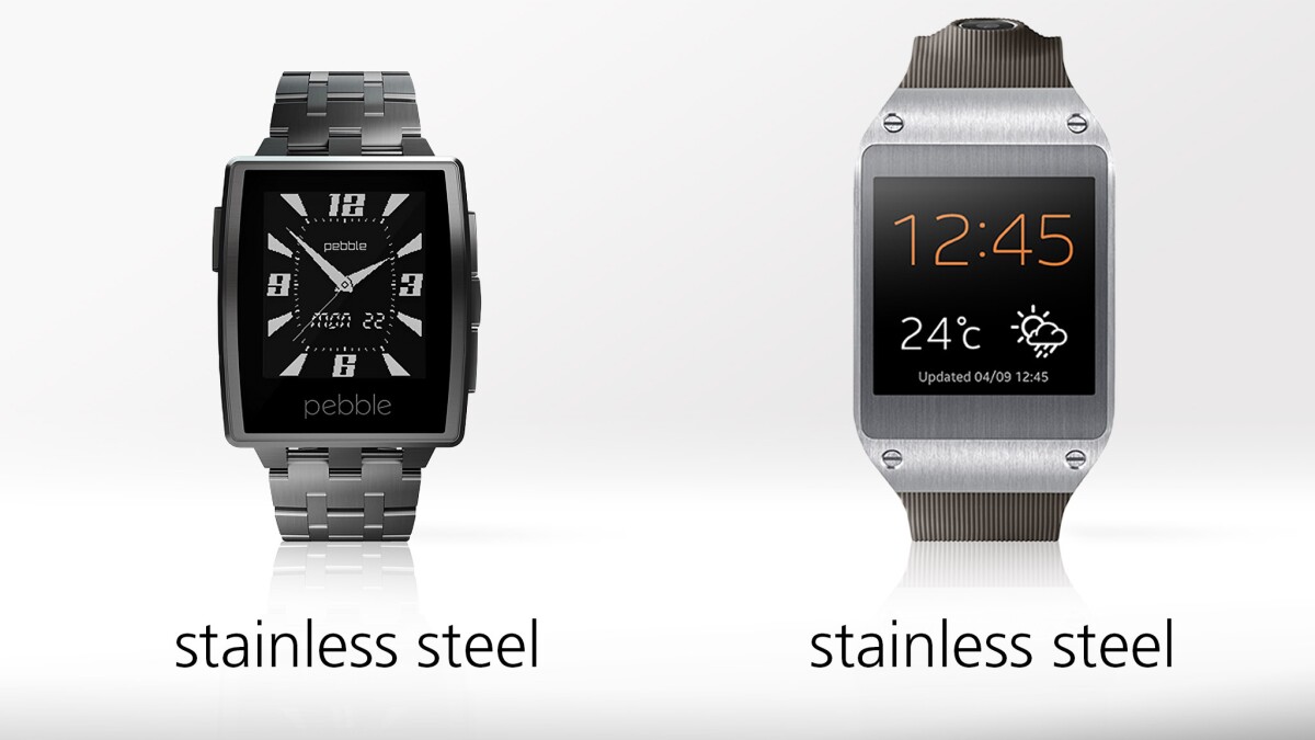 Both watch's main bodies are made of stainless steel