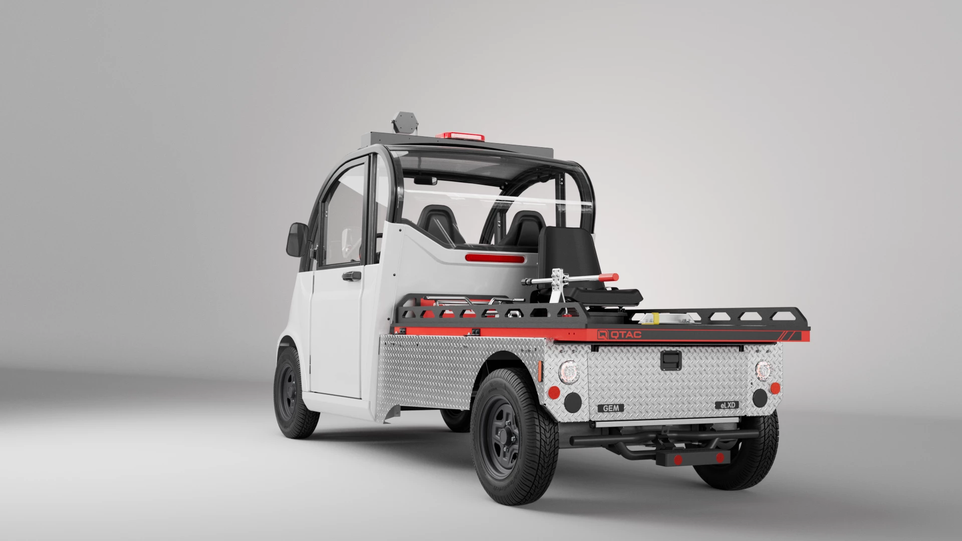 The QTAC skids can accommodate such things as a longboard or gurney, seating, rails, O2 bottles and