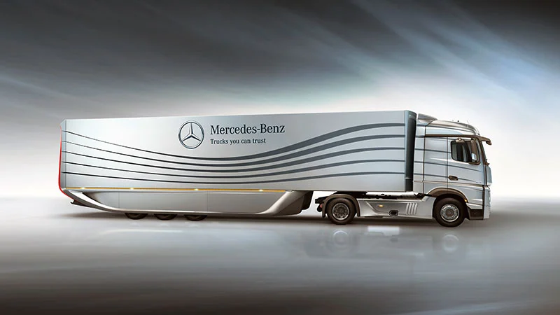 Mercedes Actros truck pulling the Aero Trailer concept