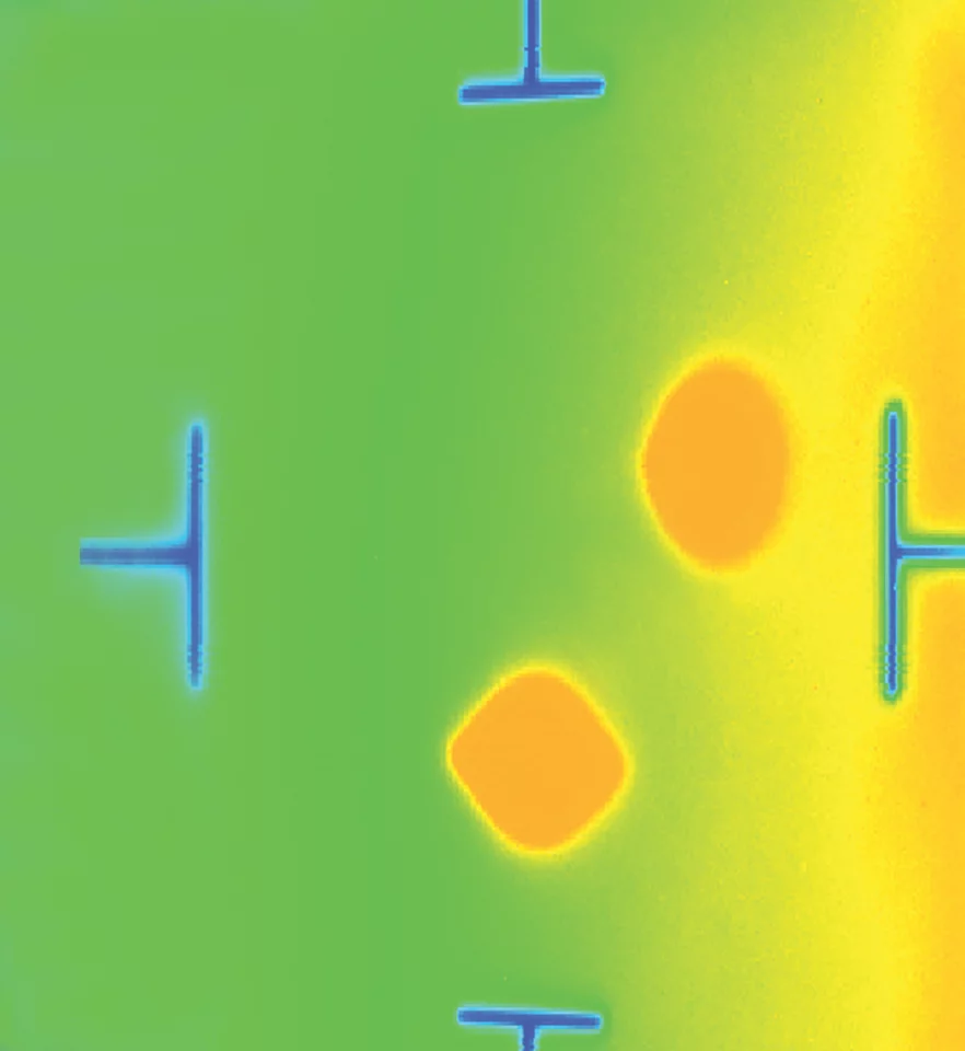 The very first image produced at the Large Hadron Collider, when protons were first circulated in September 2008