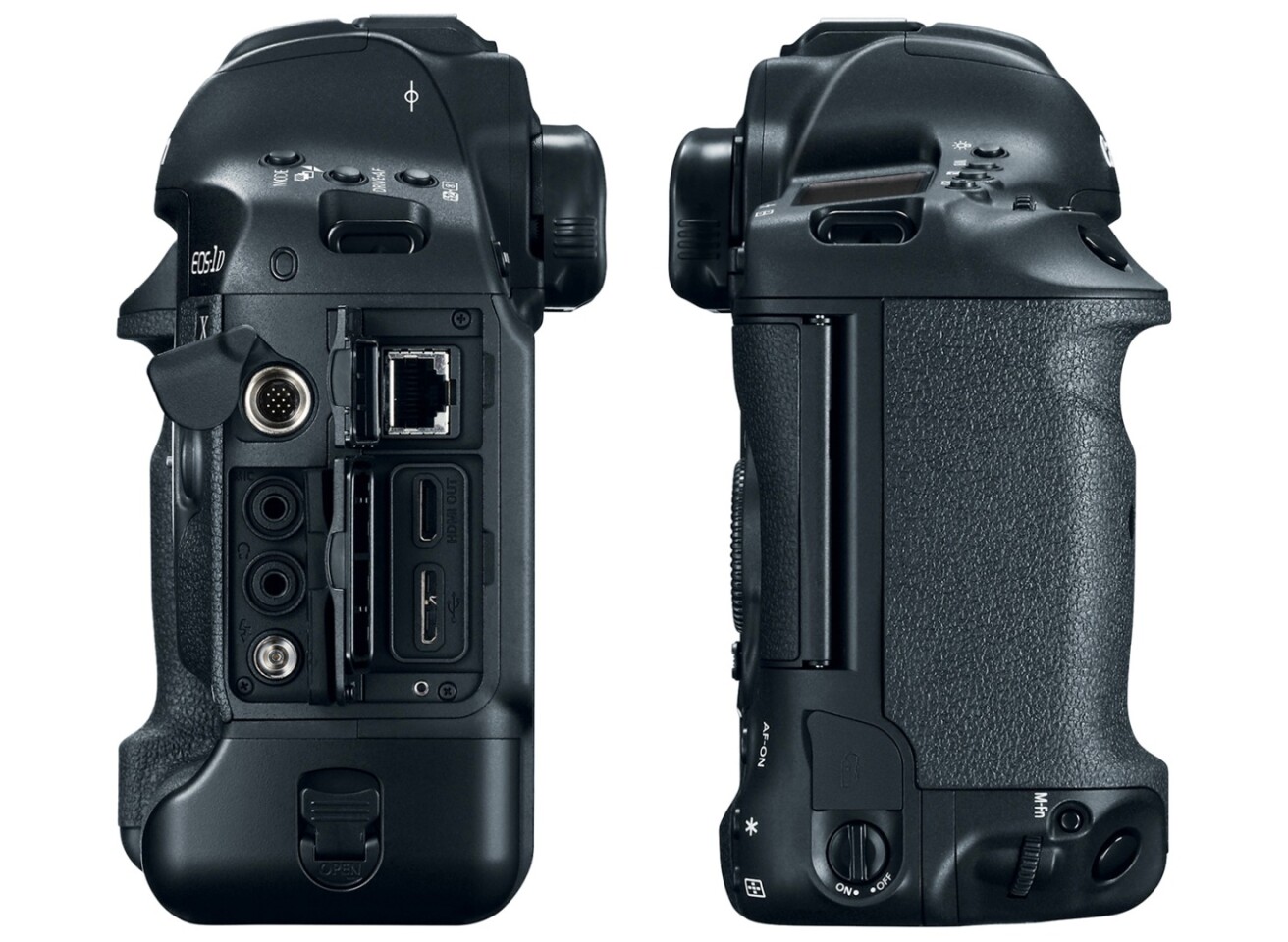 The grip on the Canon EOS-1D X Mark II has been improved for better handling