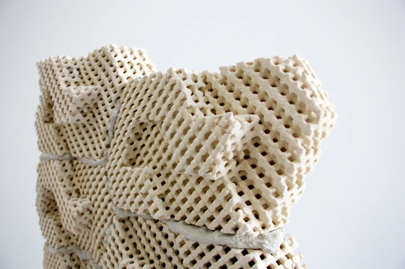 Designed to interlock with each other, the modular bricks can be stacked together to build walls (Photo: Emerging Objects)