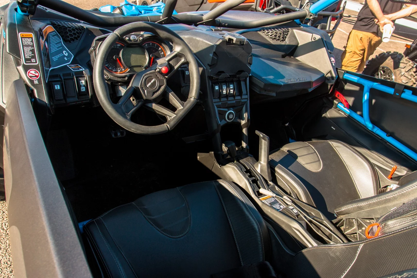 The "joystick" on the Can Am Maverick X3 X RC isn't actually a joystick, it's an "ooooohhhh boy!" handle for the passenger, should one dare to ride with you