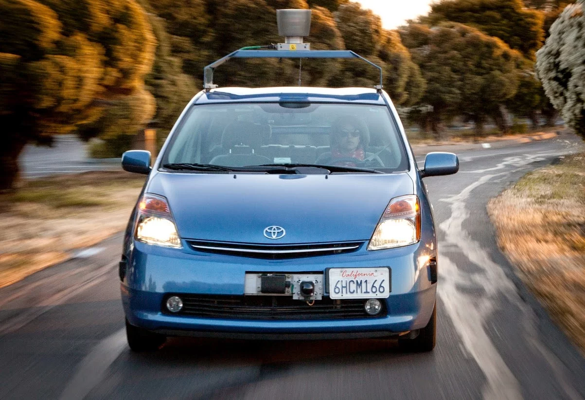 The first version of the Google Self-Driving car was based on the Toyota Prius with a 3D laser scanner on the roof
