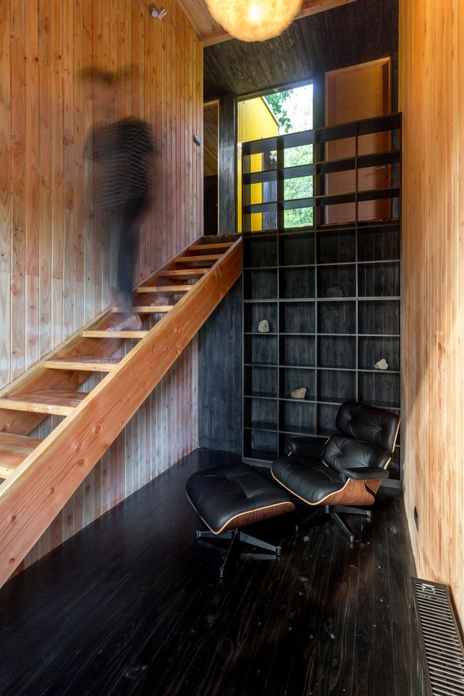 Yellow House library and study area