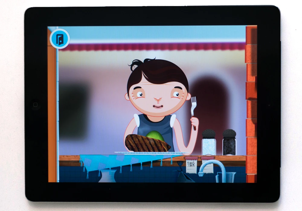 With the Toca Kitchen app toddlers can learn about preparing and cooking meals without have to touch a sharp knife or hot oven