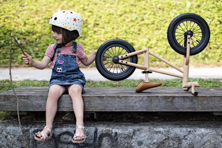 Bixie balance bike is a lightweight, all-natural design that makes learning to ride sustainable