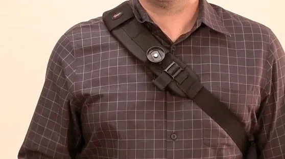 The Backer Capper, mounted on a shoulder strap