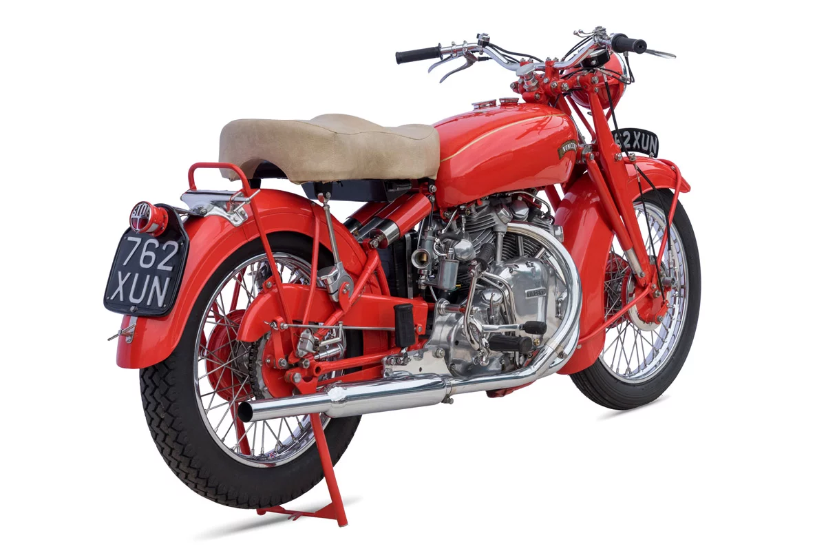 This 1950 Vincent Rapide Series C is estimated to sell for £60,000 to £75,000 ($85,000 to $105,000)