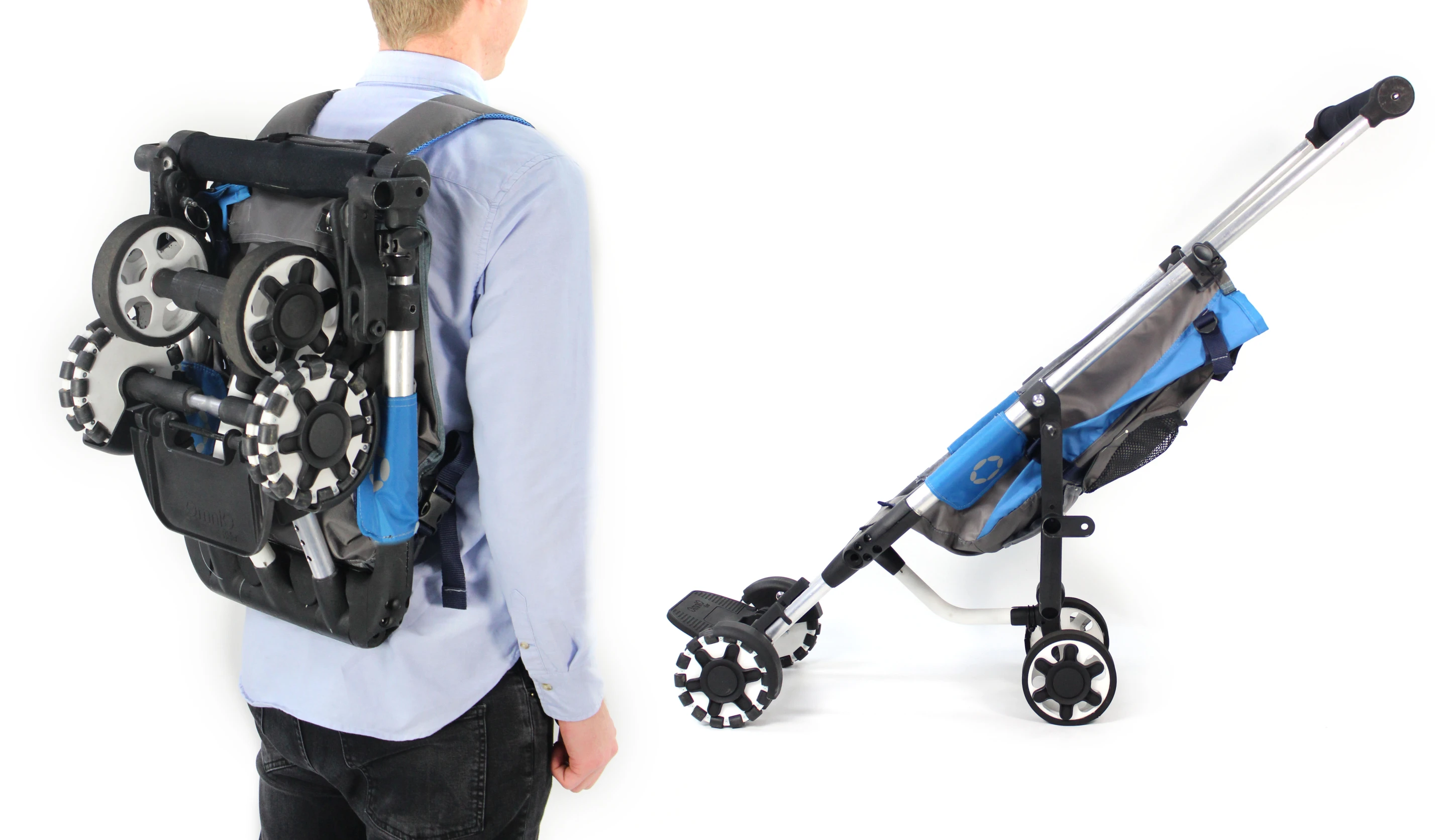 The OmniO Rider is a stroller which can also be worn like a backpack