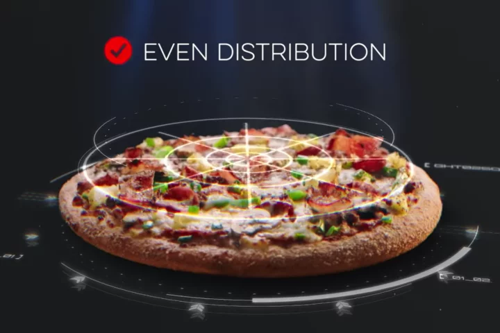 The system leverages artificial intelligence as a form of quality control before pizzas are sent on their way