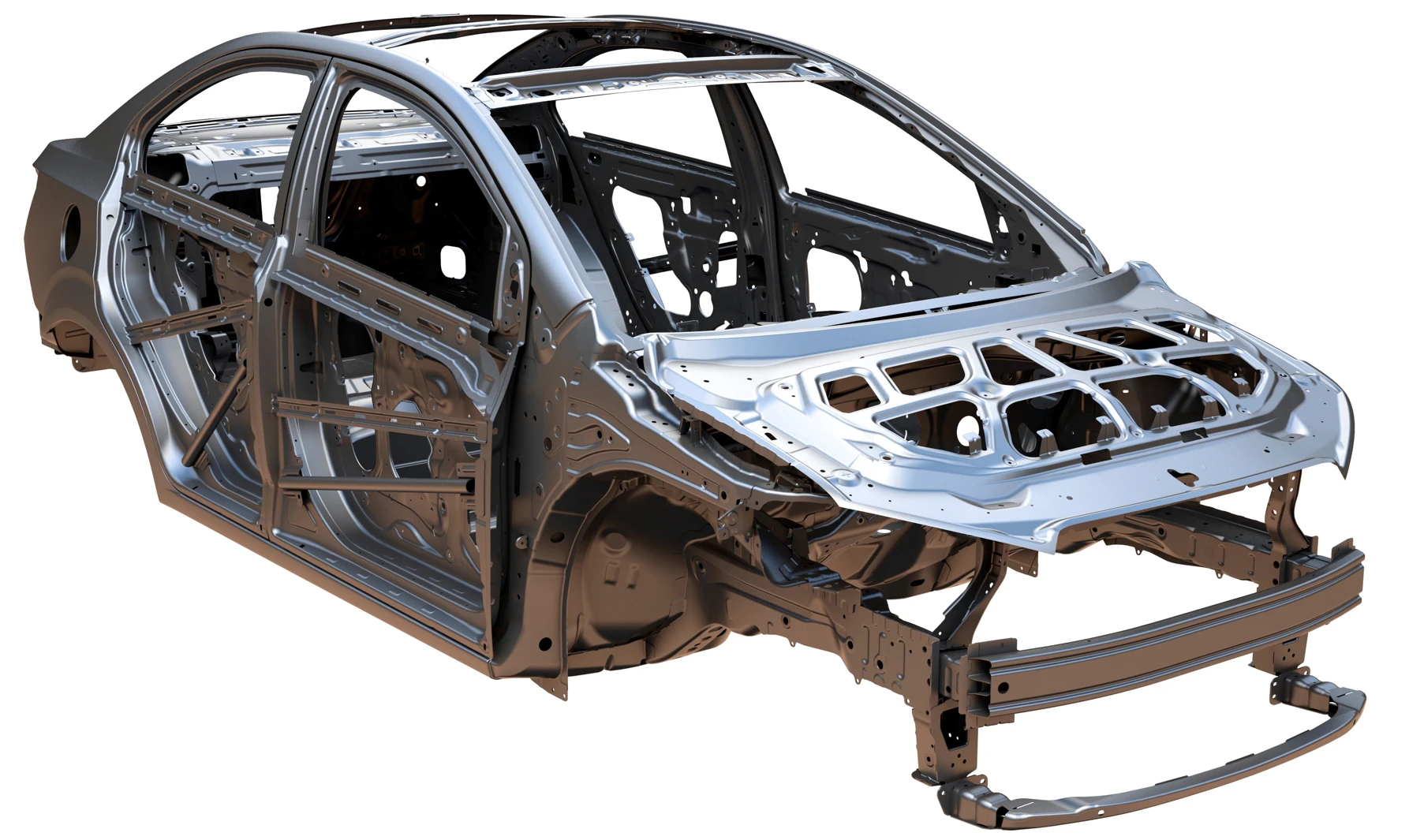 NanoSteel's advanced high-strength steel sheet material will form the structural parts of the car