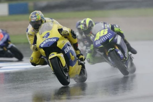 Alex barros took a turn in the lead during his 250th GP - his stretch at the front of the GP field has now lasted 17 years and had luck gone his way, he might easily have added another victory.