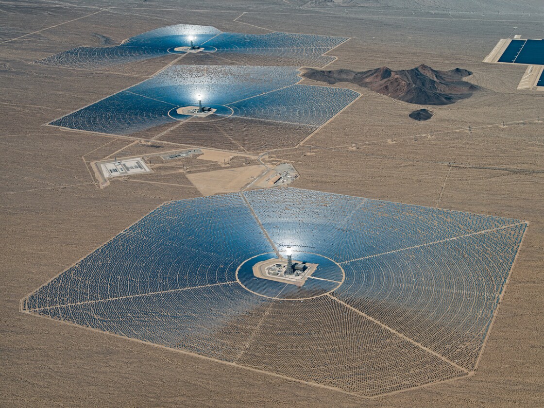 Solar power plants in the United States, photographed in 2018