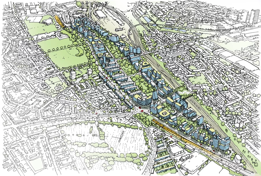 The proposed layout of the A13 in Barking
