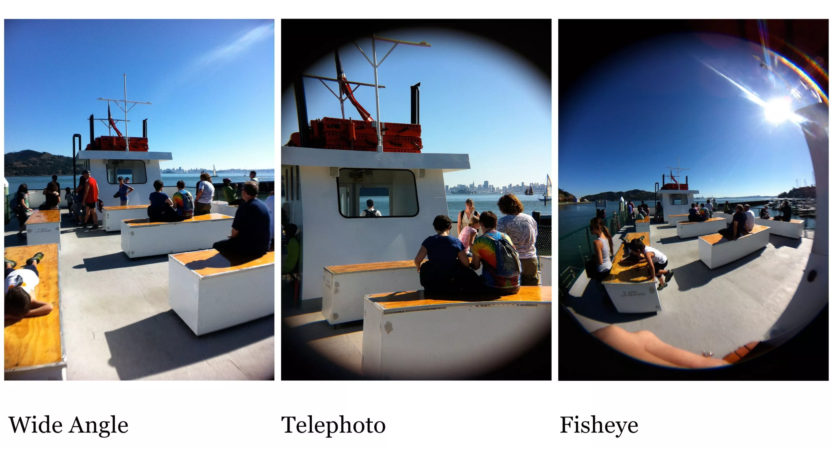 Examples of images captured using the iPhone Lens Dial's different lenses
