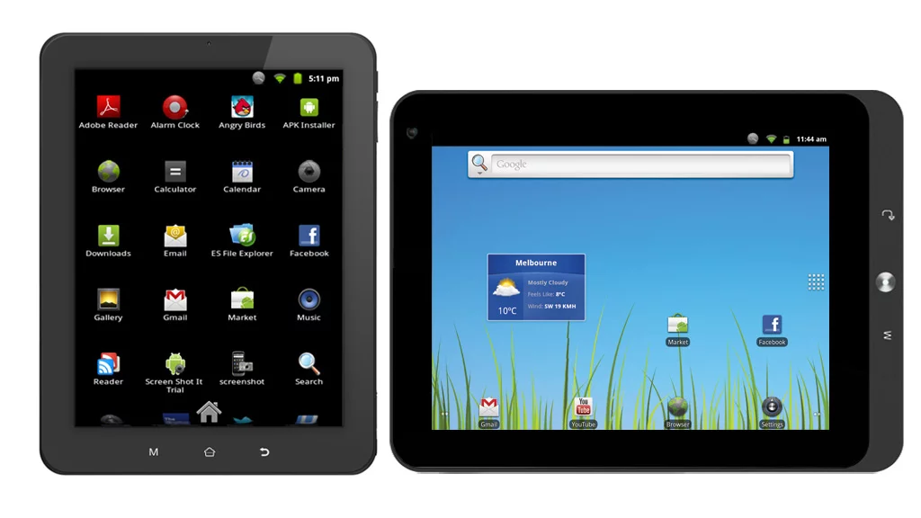 Kogan's Agora tablet lineup now includes 8- and 10-inch models (not to relative scale)