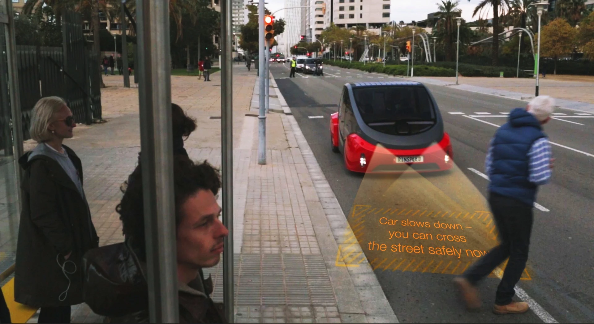 The messaging system serves safety functions as well as basic welcoming/farewell duties