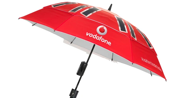 The Vodafone Booster Brolly uses solar panels to power your mobile phone and an antenna to boost its signal