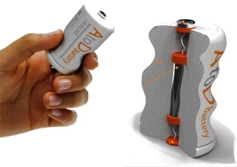 With one squeeze, the AtoD Battery will give you 1.5V of power to substitute for any sized battery