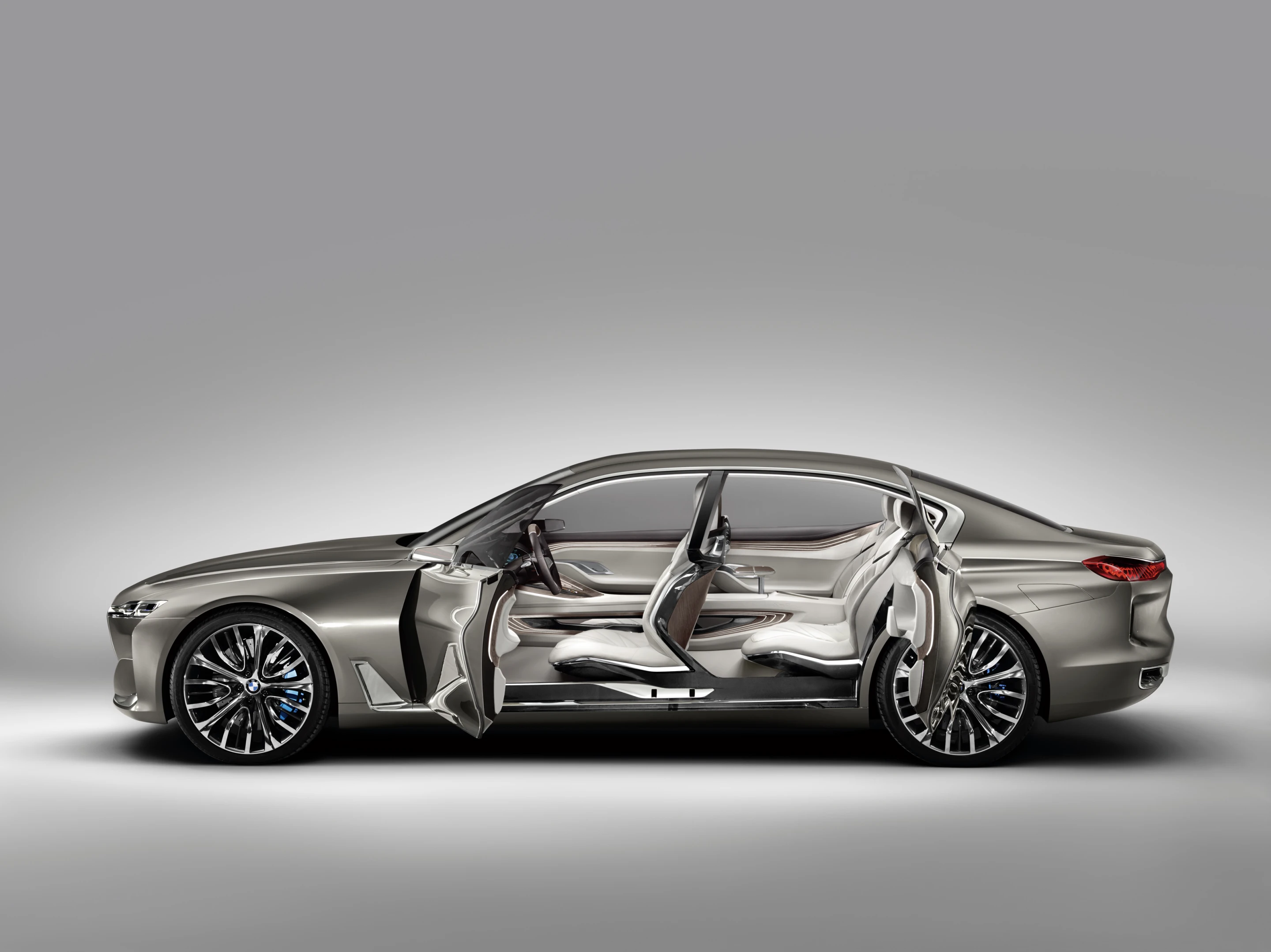BMW uses a light B-pillar and rear coach doors
