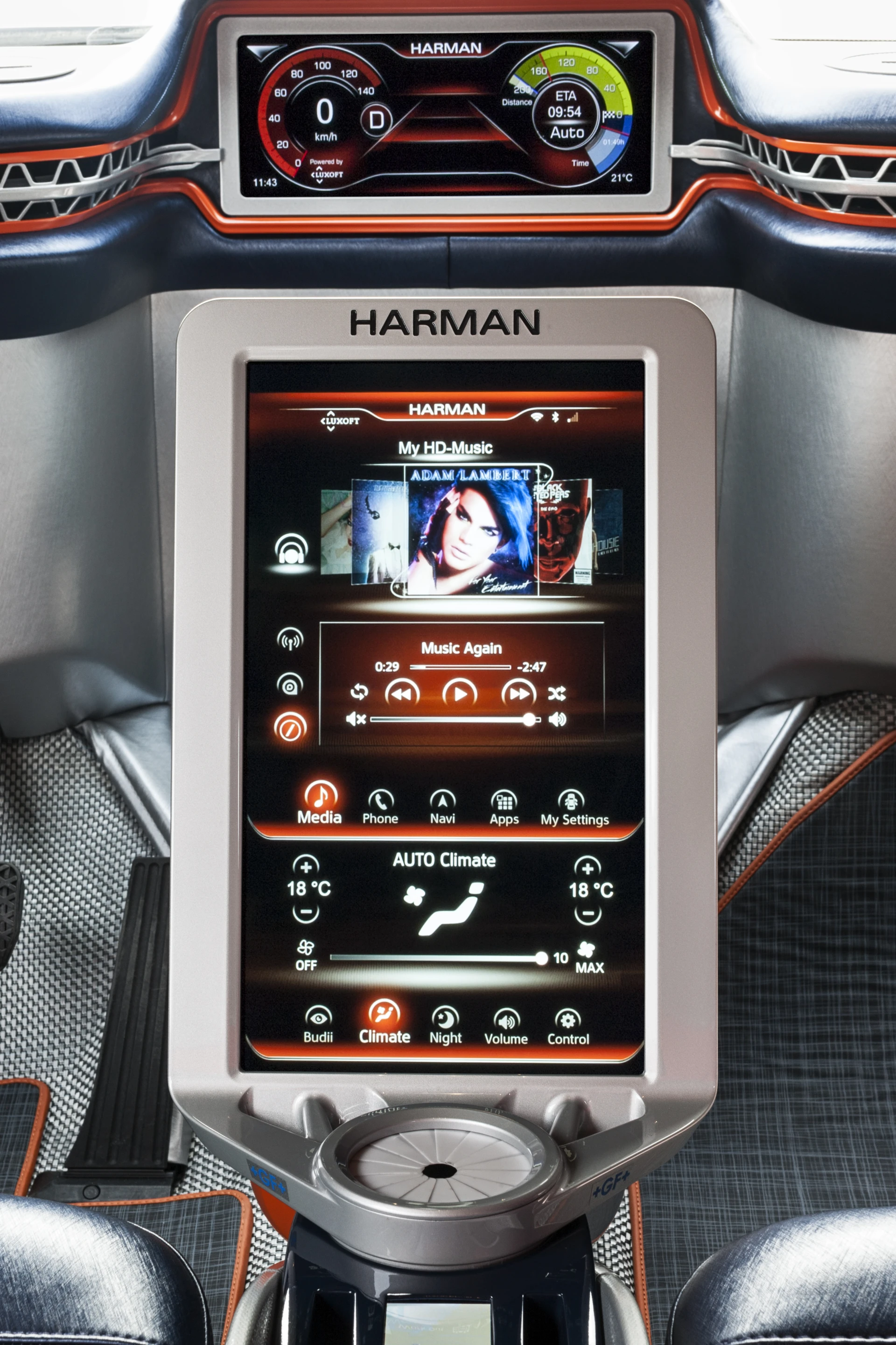Lots of information is displayed on the center console screen