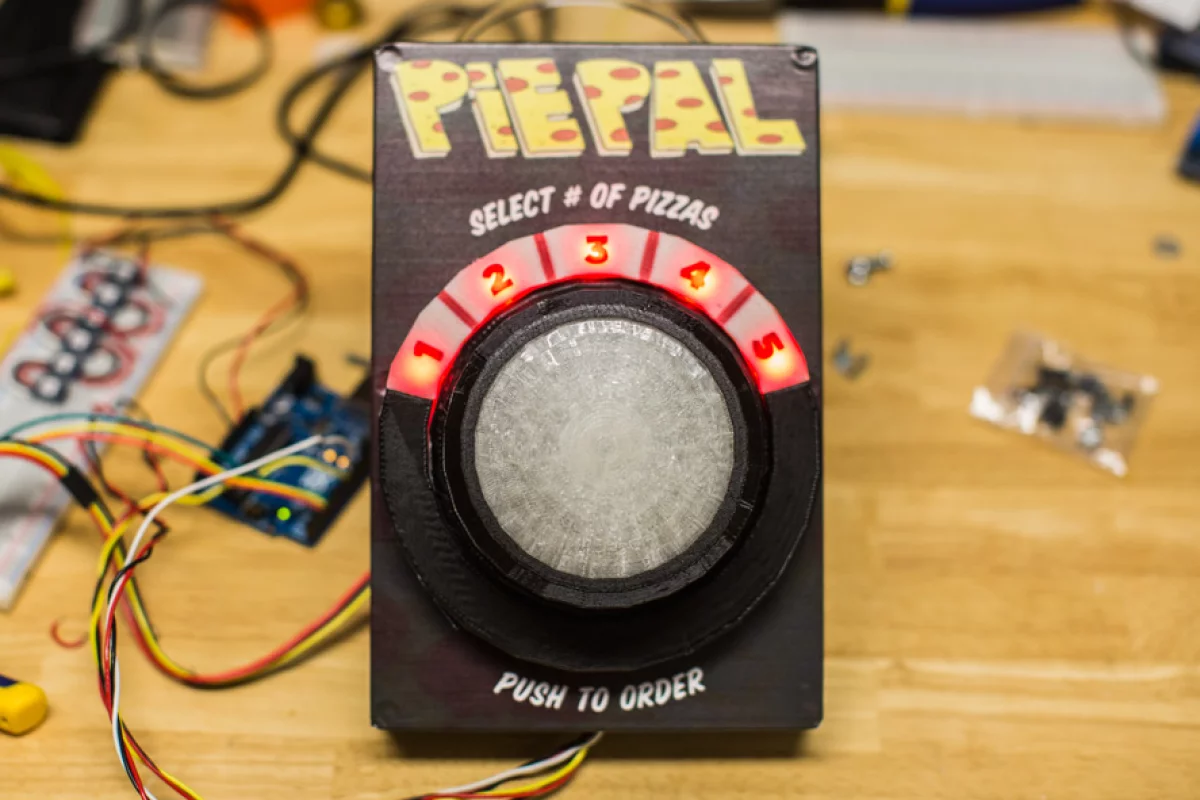 iStrategyLabs has created the PiePal, a large button that connects to a Raspberry Pi and automatically places a pizza order when pressed