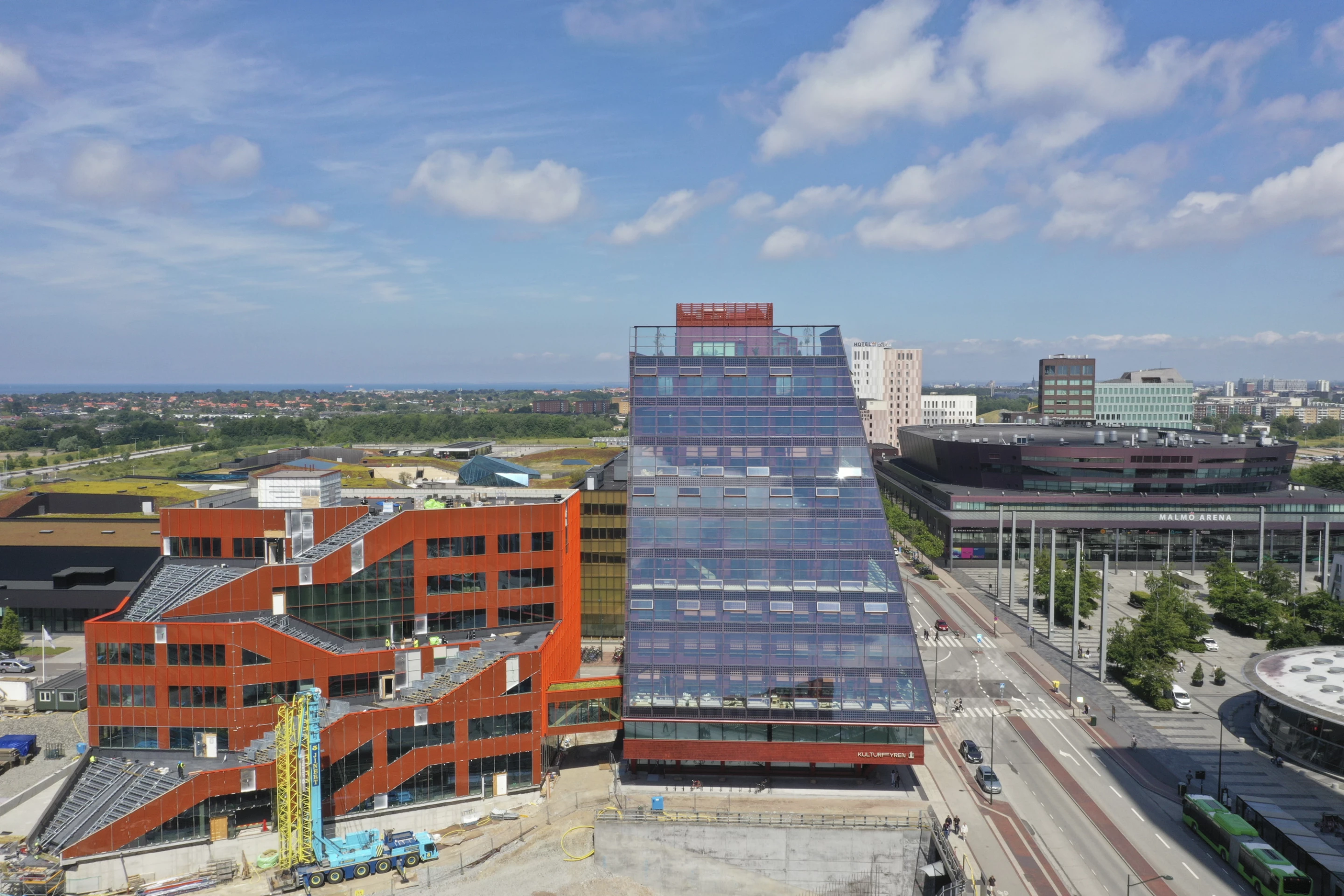 Fyrtornet is an impressively sustainable office tower that reaches a height of 51.5 m (169 ft) and is almost totally made from timber