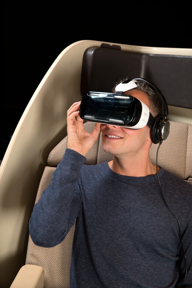 Content available through the headsets will include blockbuster movies and tours of destinations to which Qantas flies