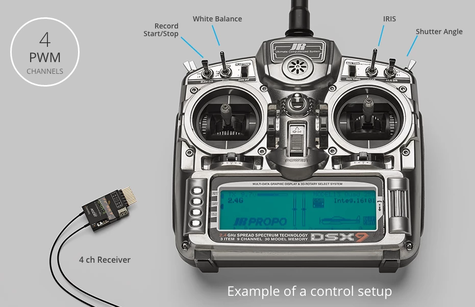 Blackmagic Micro Cinema Camera - sample of a remote control setup.