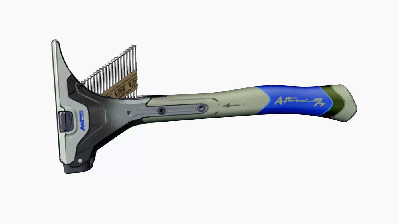 Render of Michael Young's single-handed hammer