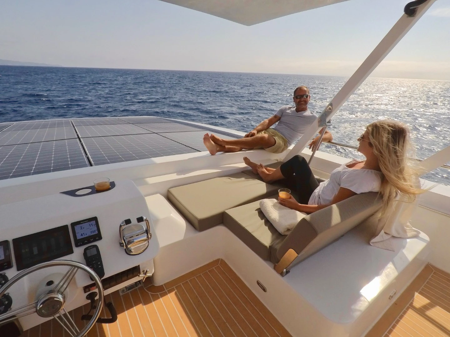 Silent 55: limited lounging opportunities on the top deck