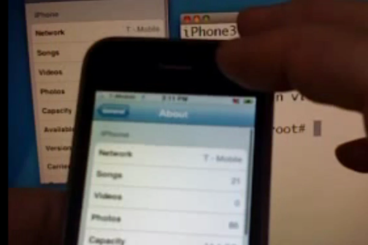 iPhone running on a T-Mobile SIM