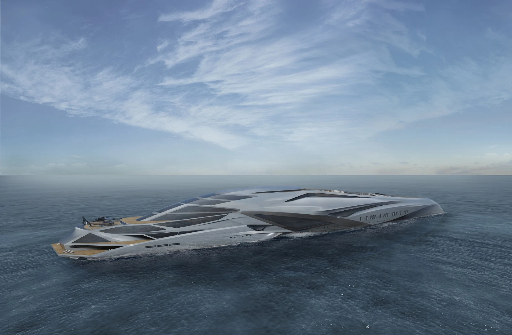 The Valkyrie megayacht was inspired by the deconstructivist architectural movement