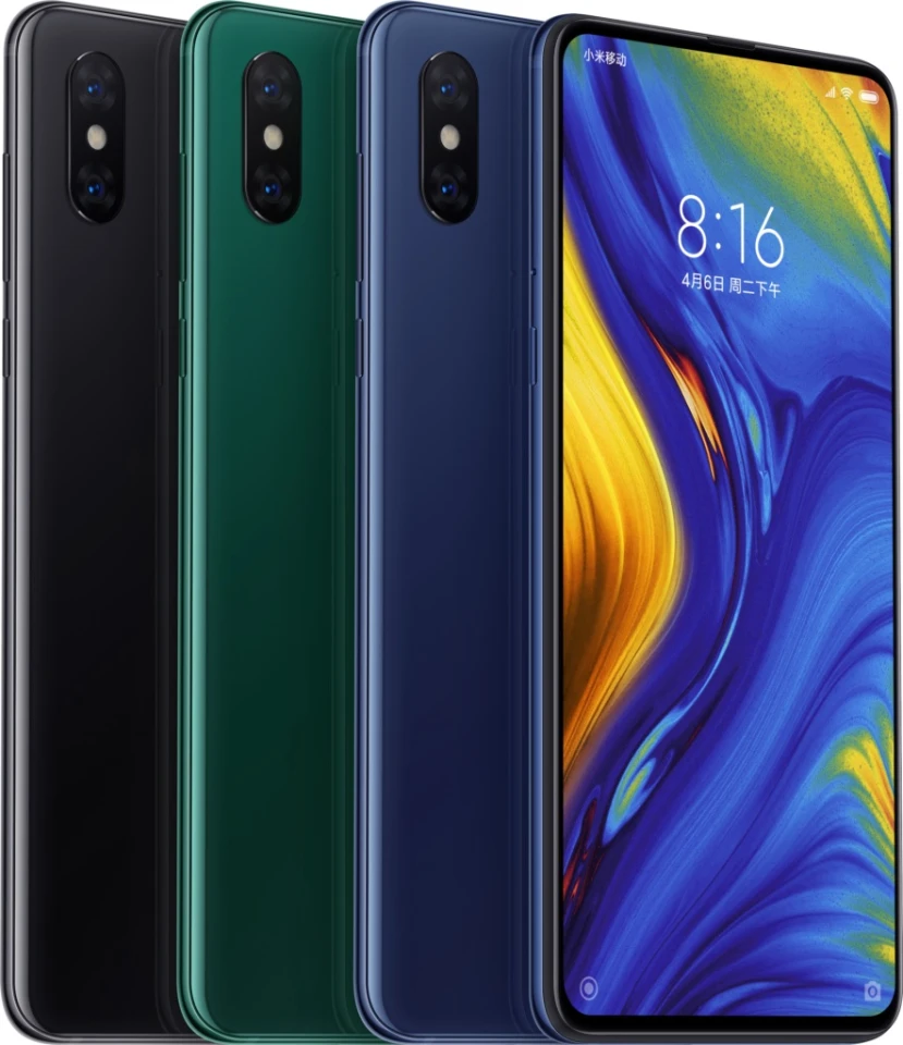 With the front camera moved to the slide-out bit, the Mi Mix 3's 6.4-in AMOLED screen can stretch out, with a screen-to-body ratio of 93.4 percent