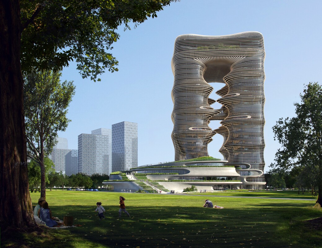 Extraordinary rippled building looks like it belongs in a sci-fi movie