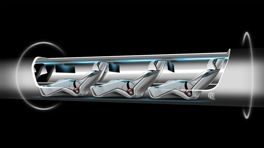 Concept rendering of a Hyperloop capsule (Image: Hyperloop Transportation Technologies)