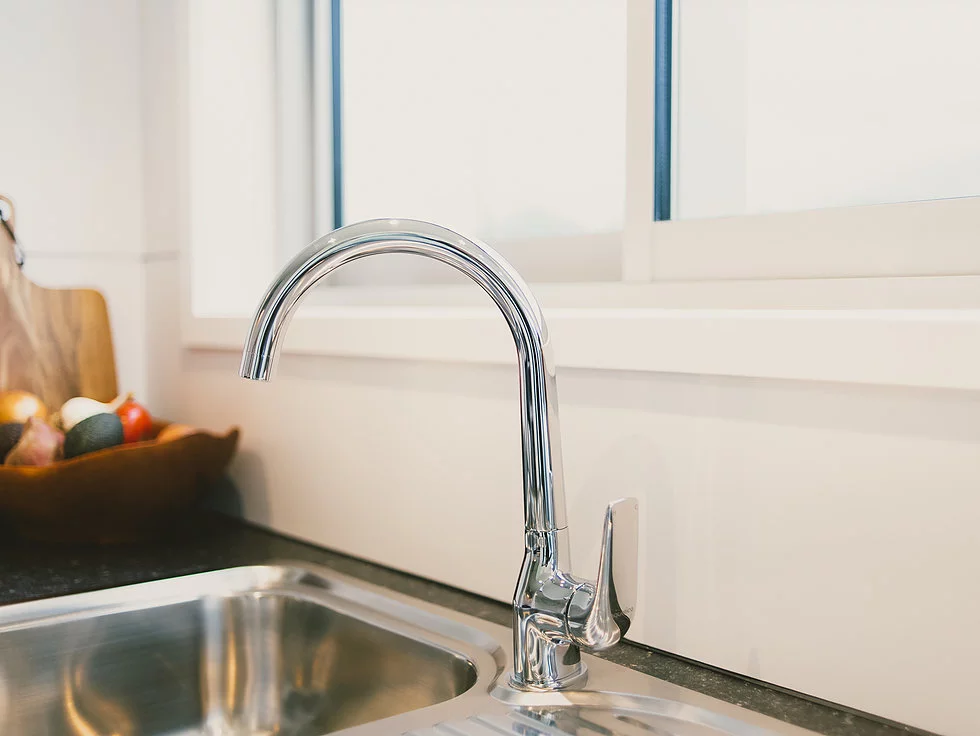 The Buster Tiny House's kitchen sink