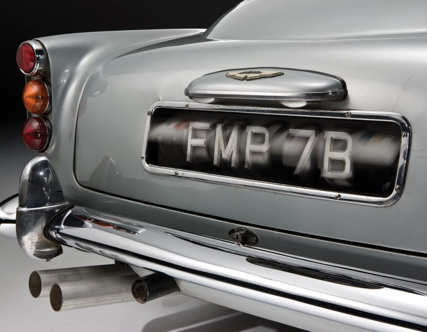 One of the original Goldfinger prop cars: rotating number plates gave Bond his choice of national identities