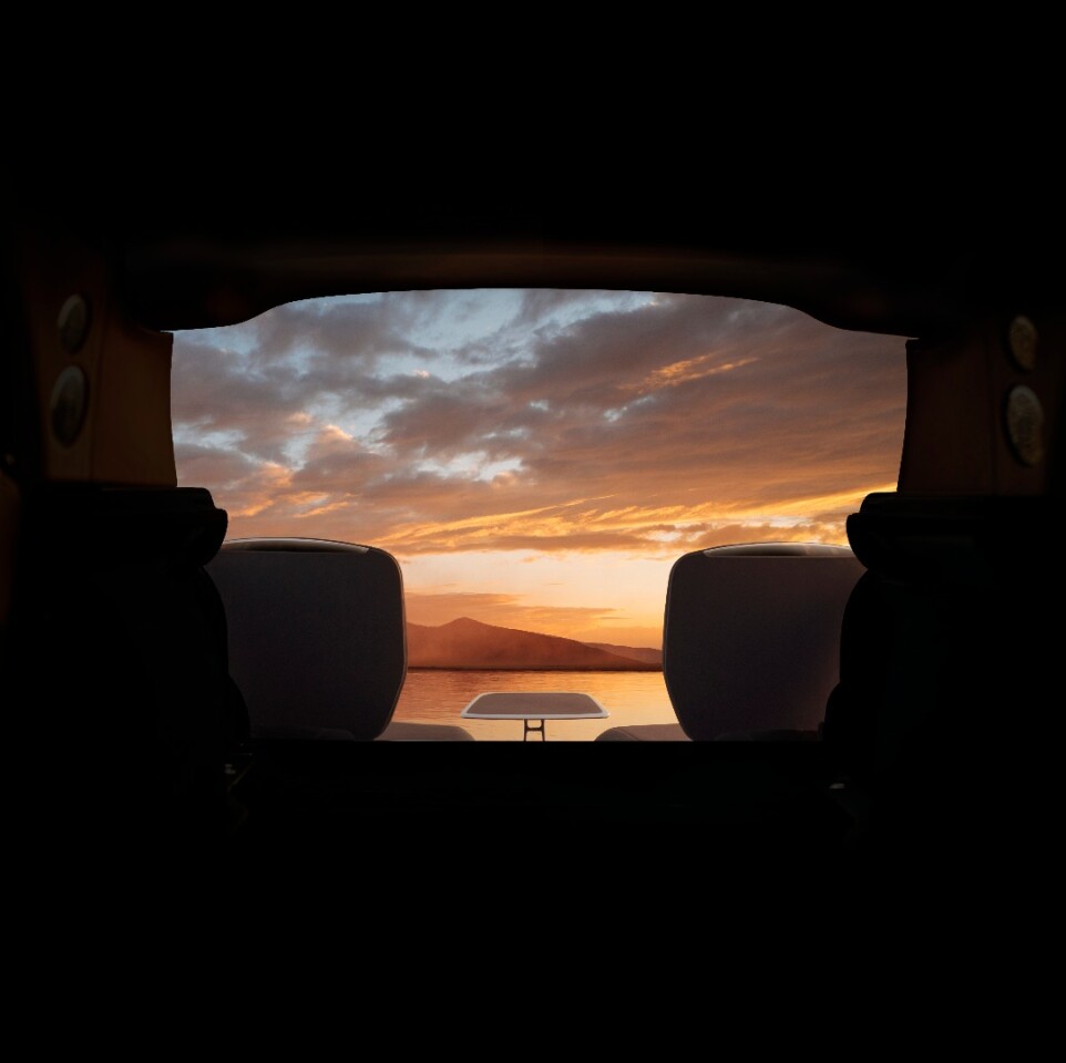 Imagine backing right up to the scenery of your choosing and enjoying it in Rolls-Royce comfort