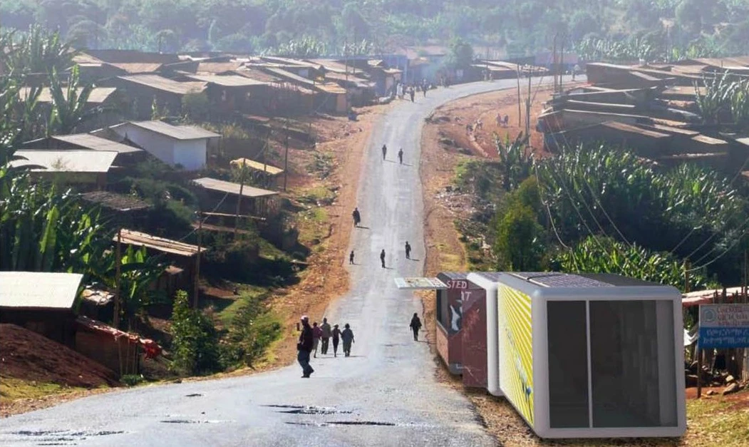 The SolarKiosk is designed to provide a safe and affordable energy solution for inhabitants in off-the-grid areas