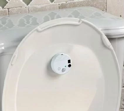 Drink No More is easily attached to the toilet lid