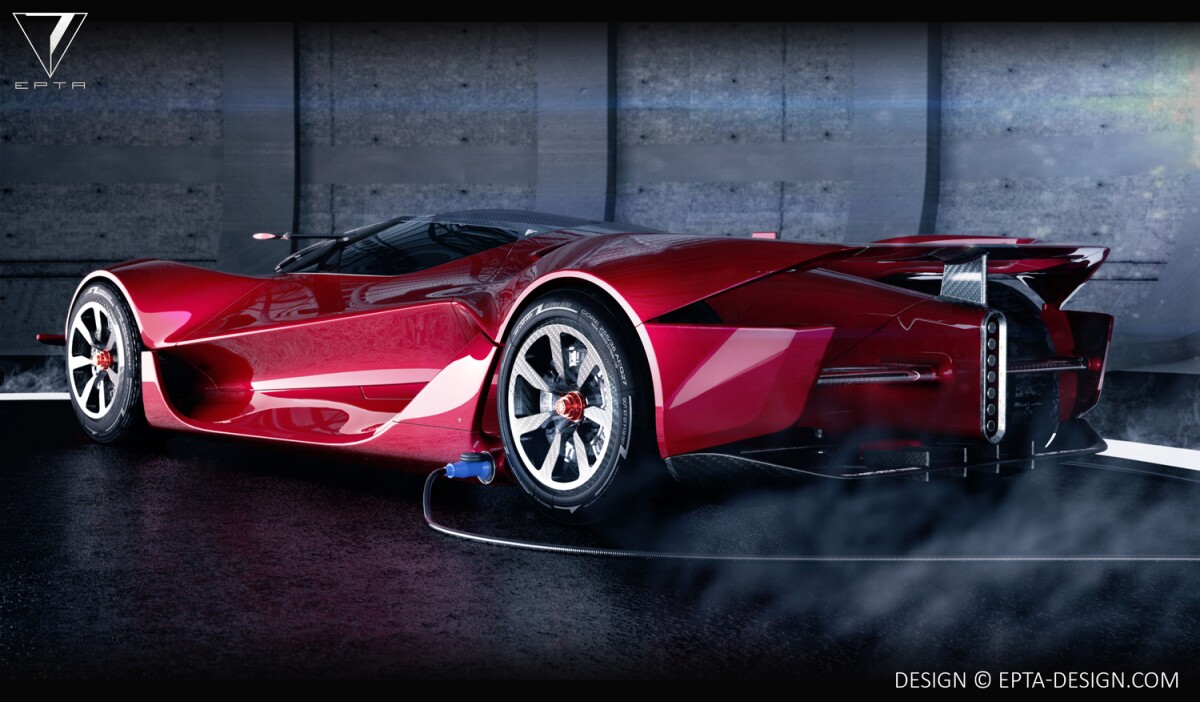 Singapore's Dendrobium electric hypercar: plug in to charge the 90-100kWh of onboard batteries