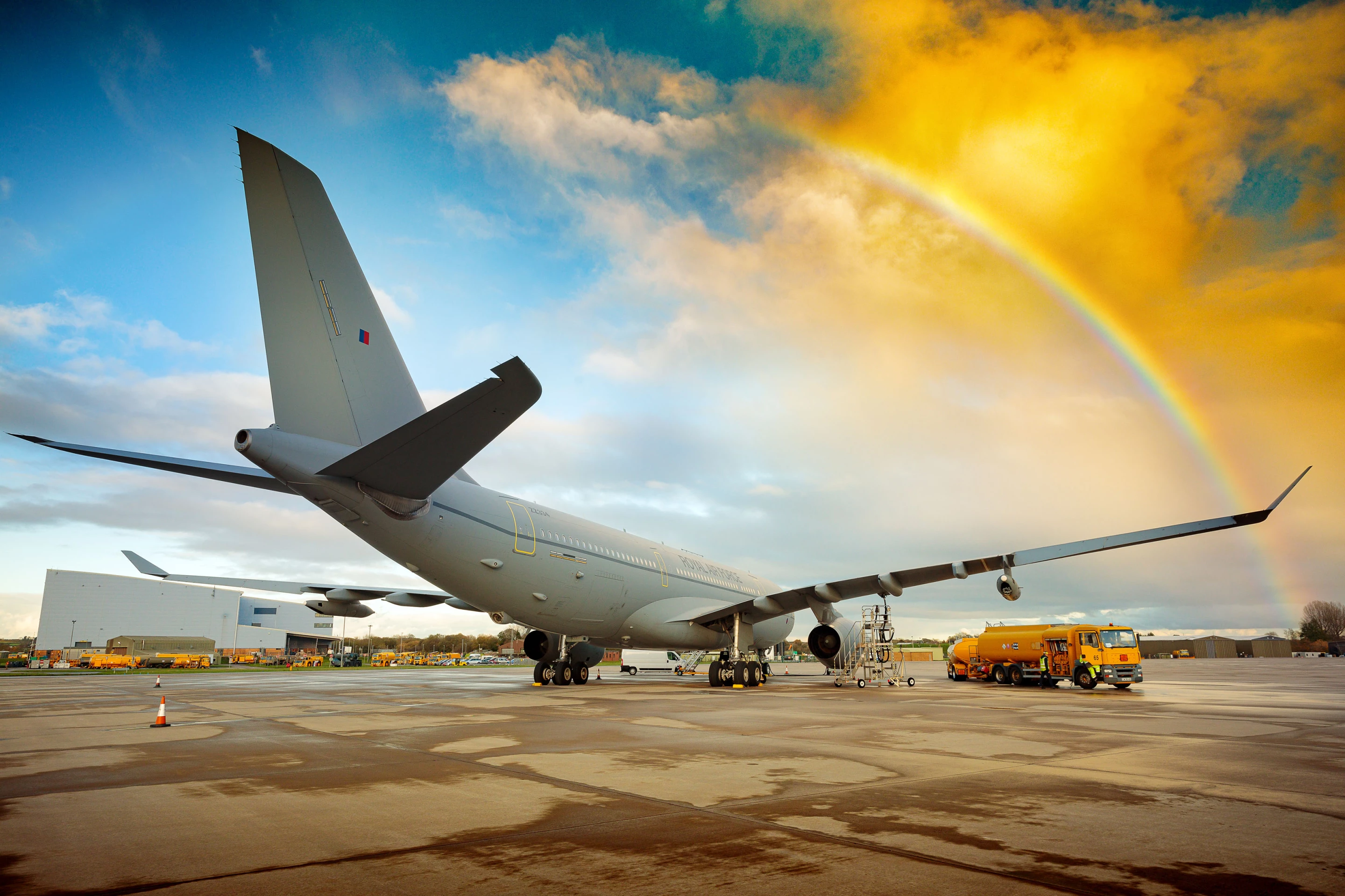 The RAF voyager with rainbow