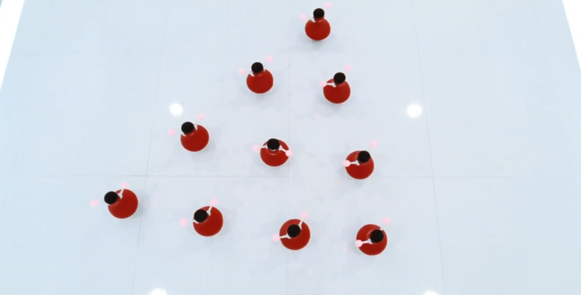 Murata's dancing robotic cheerleaders showcase advanced group control