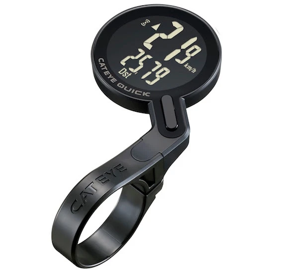 The CatEye Quick weighs 24 grams, and can be removed from its handlebar bracket when the bike is left unattended