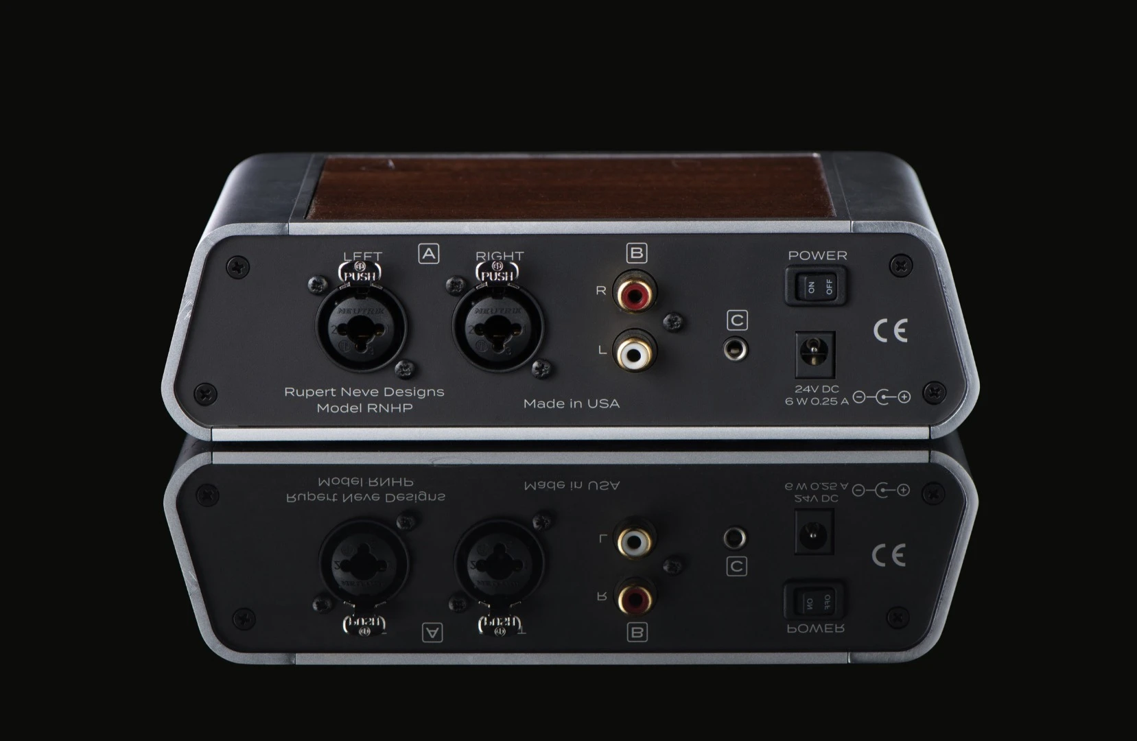 The Fidelice Precision Headphone Amplifier is a reference quality 24 V headphone amp with three sets of inputs calibrated for optimum level and impedance