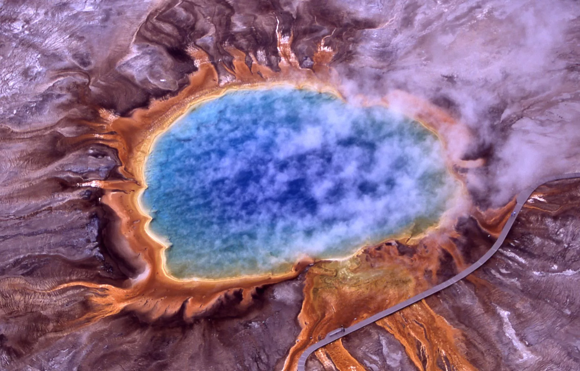 The new material was inspired by organisms that thrive in extreme-heat habitats like Grand Prismatic Spring in Yellowstone National Park