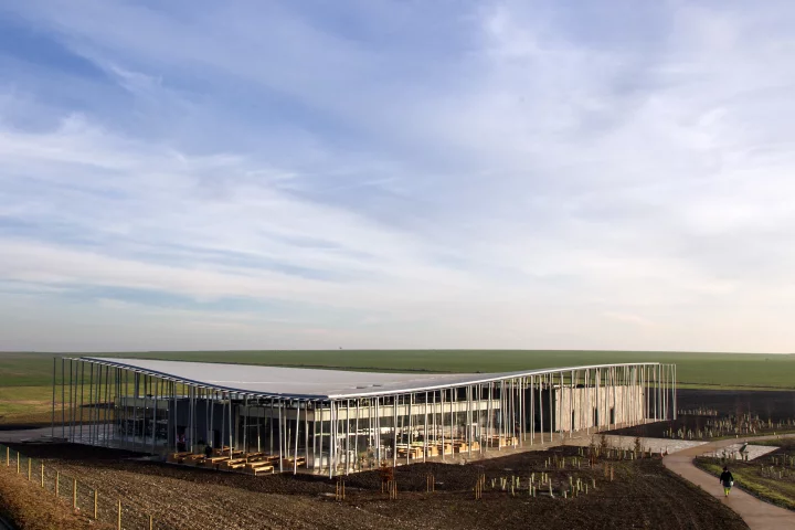 The new £27-million Stonehenge Visitor Centre that opened this week (Photo: Peter Cook)